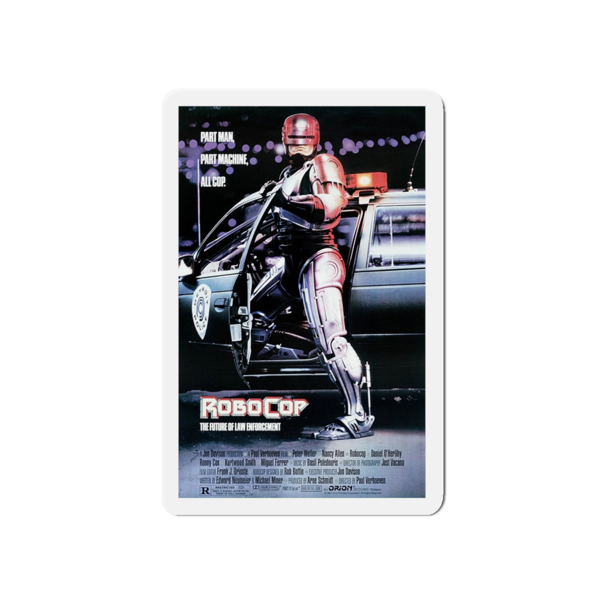 ROBOCOP 1987 Movie Poster - Refrigerator Magnet-5" x 5"-The Sticker Space