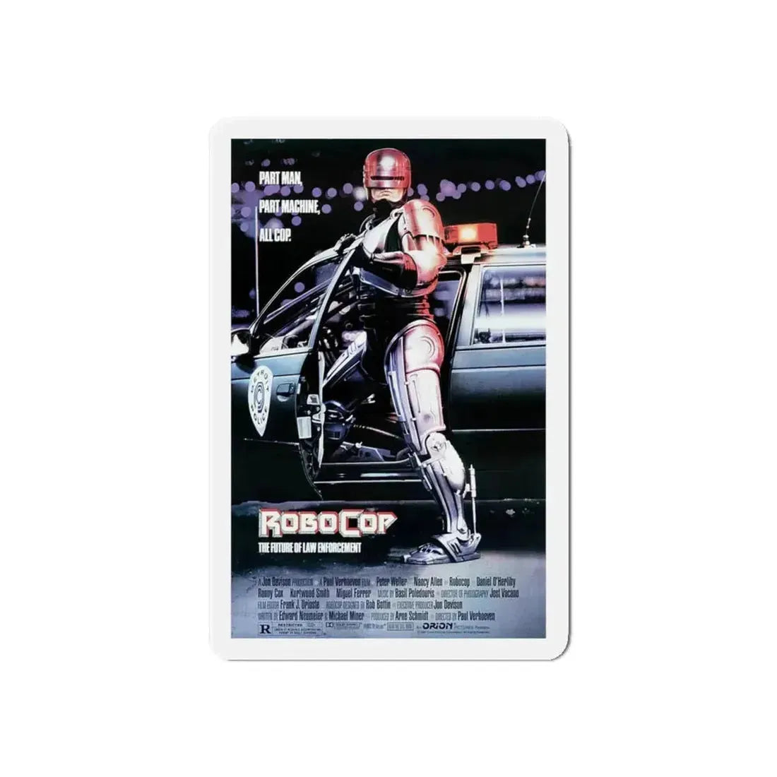 ROBOCOP 1987 Movie Poster - Refrigerator Magnet 6 Inch Die-Cut - The Sticker Space