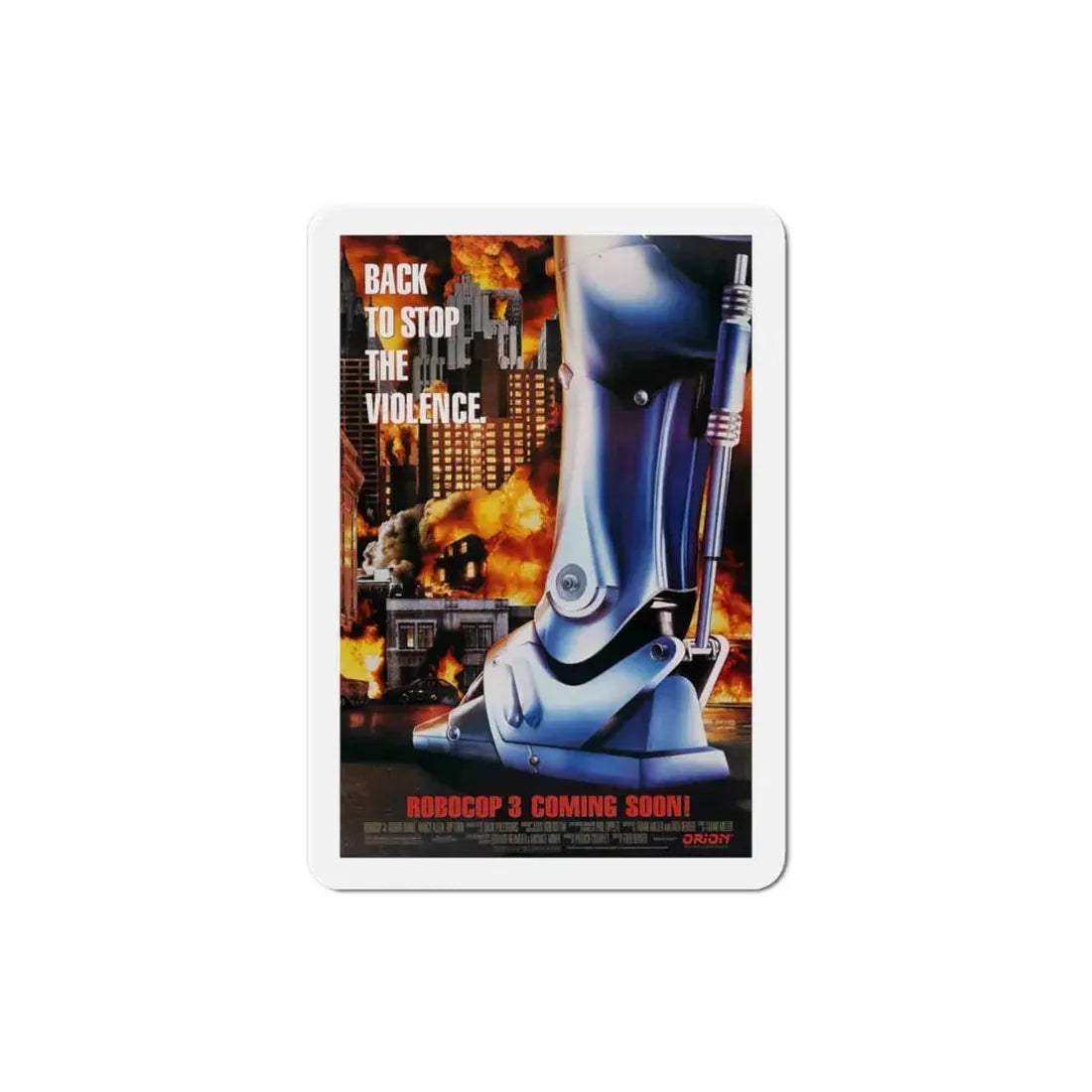 Robocop 3 1993 Movie Poster Refrigerator Magnet 3 Inch - The Sticker Space