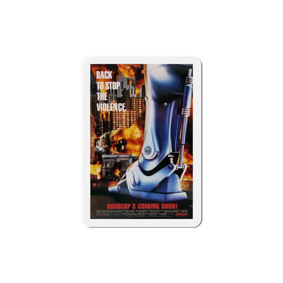 Robocop 3 1993 Movie Poster Refrigerator Magnet 5 Inch - The Sticker Space