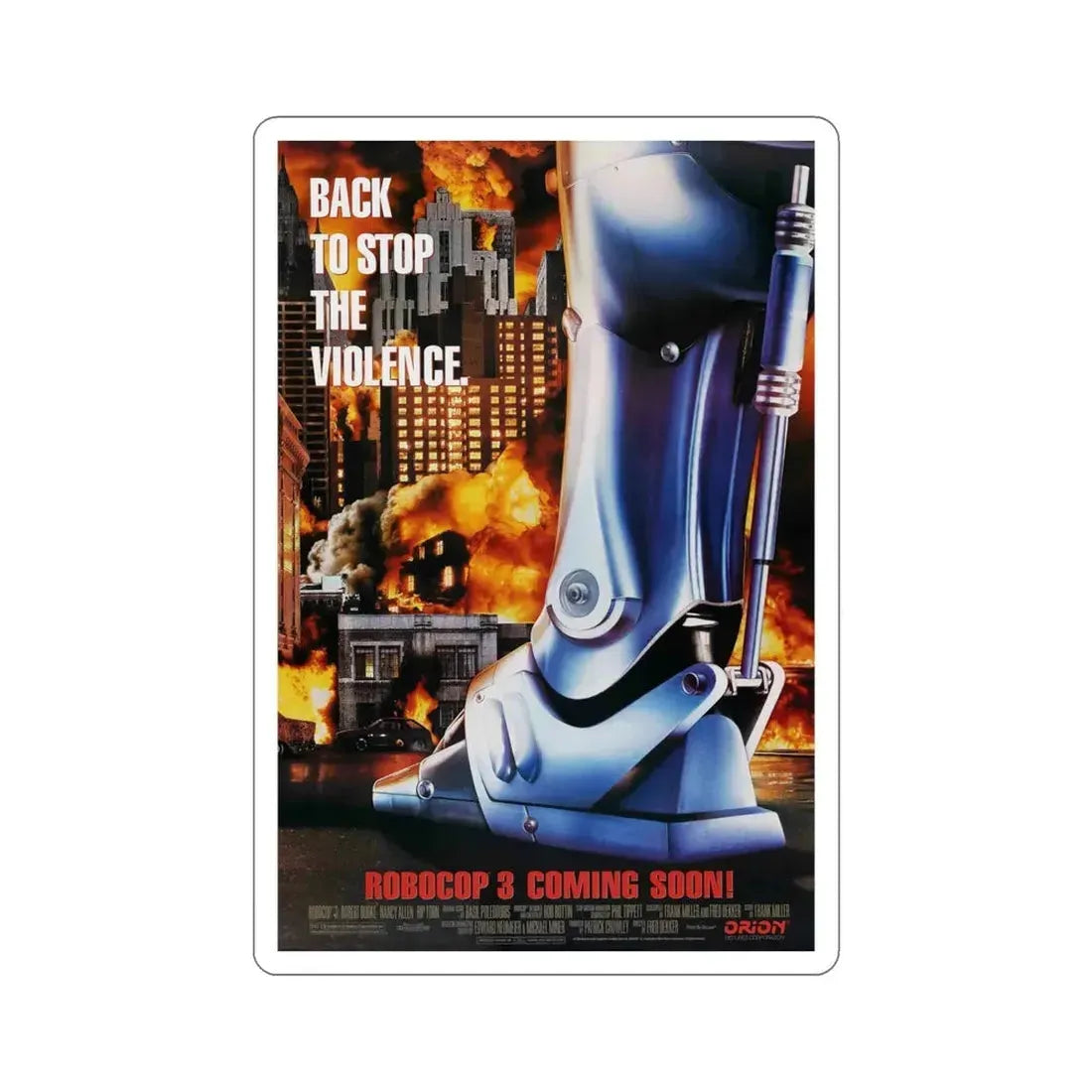 Robocop 3 1993 Movie Poster STICKER Vinyl Die-Cut Decal - The Sticker Space
