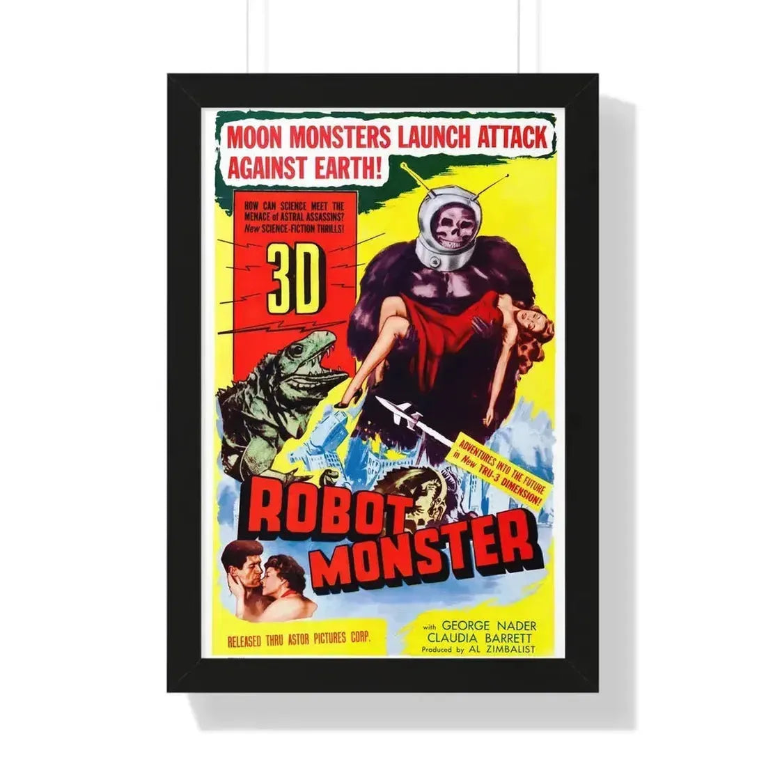 ROBOT MONSTER (2) 1953 - Framed Movie Poster 16″ x 24″ Black - The Sticker Space