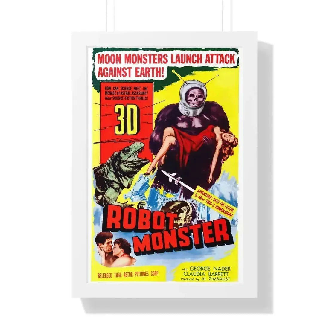 ROBOT MONSTER (2) 1953 - Framed Movie Poster 16″ x 24″ White - The Sticker Space