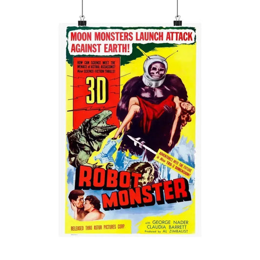 ROBOT MONSTER (2) 1953 - Paper Movie Poster 12″ x 18″ Matte - The Sticker Space