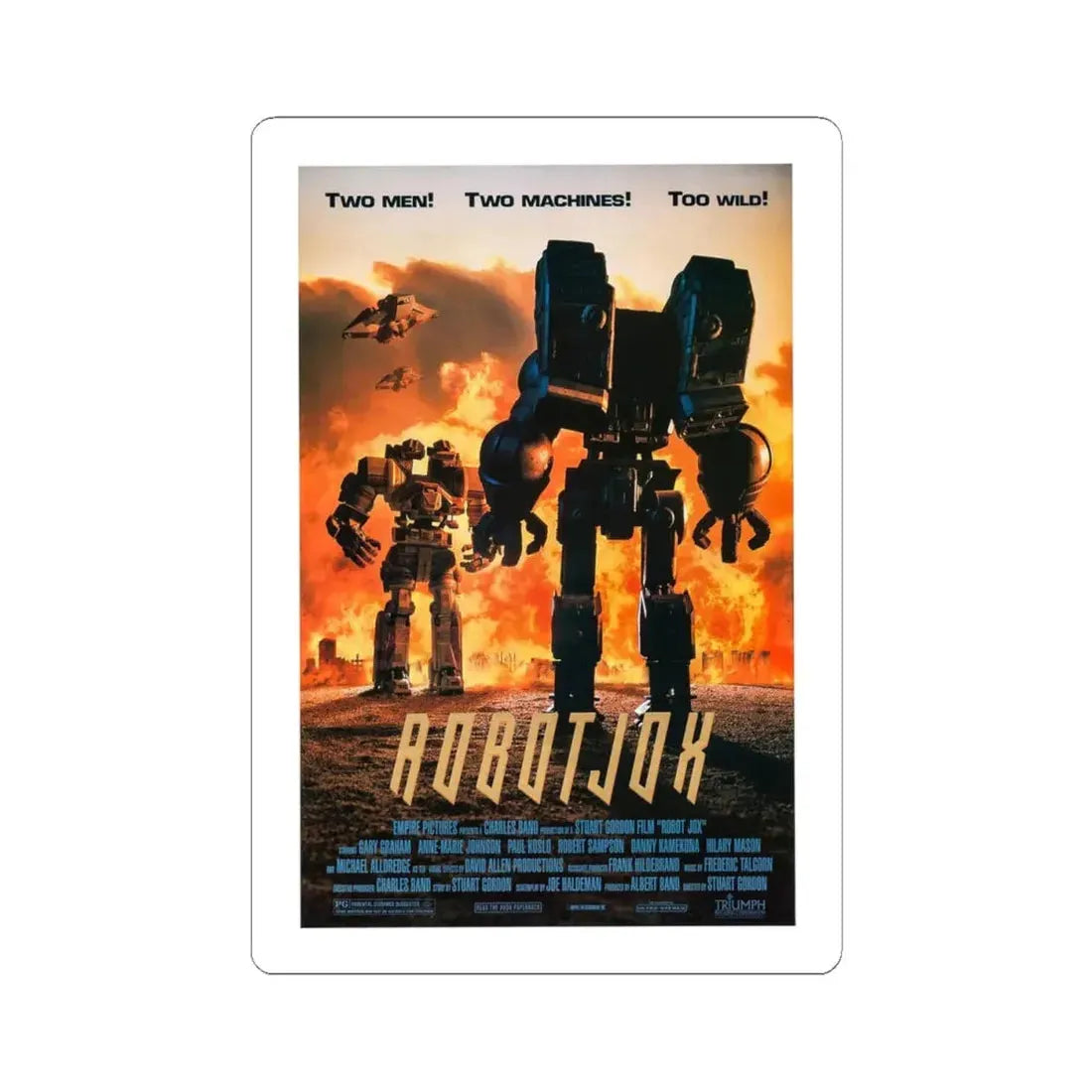 ROBOTJOX 1989 Movie Poster - STICKER Vinyl Kiss-Cut Decal 4 Inch White - The Sticker Space