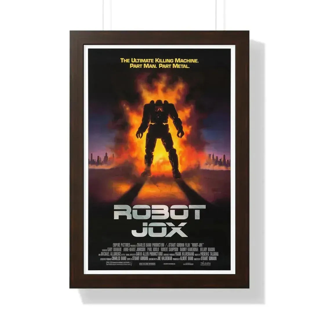 ROBOTJOX (TEASER) 1989 - Framed Movie Poster 16″ x 24″ Walnut - The Sticker Space