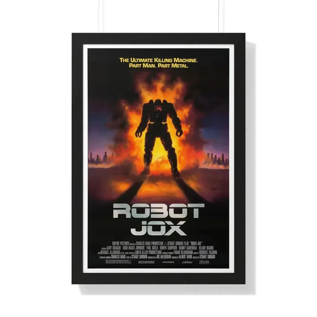 ROBOTJOX (TEASER) 1989 - Framed Movie Poster 20" x 30" Black - The Sticker Space