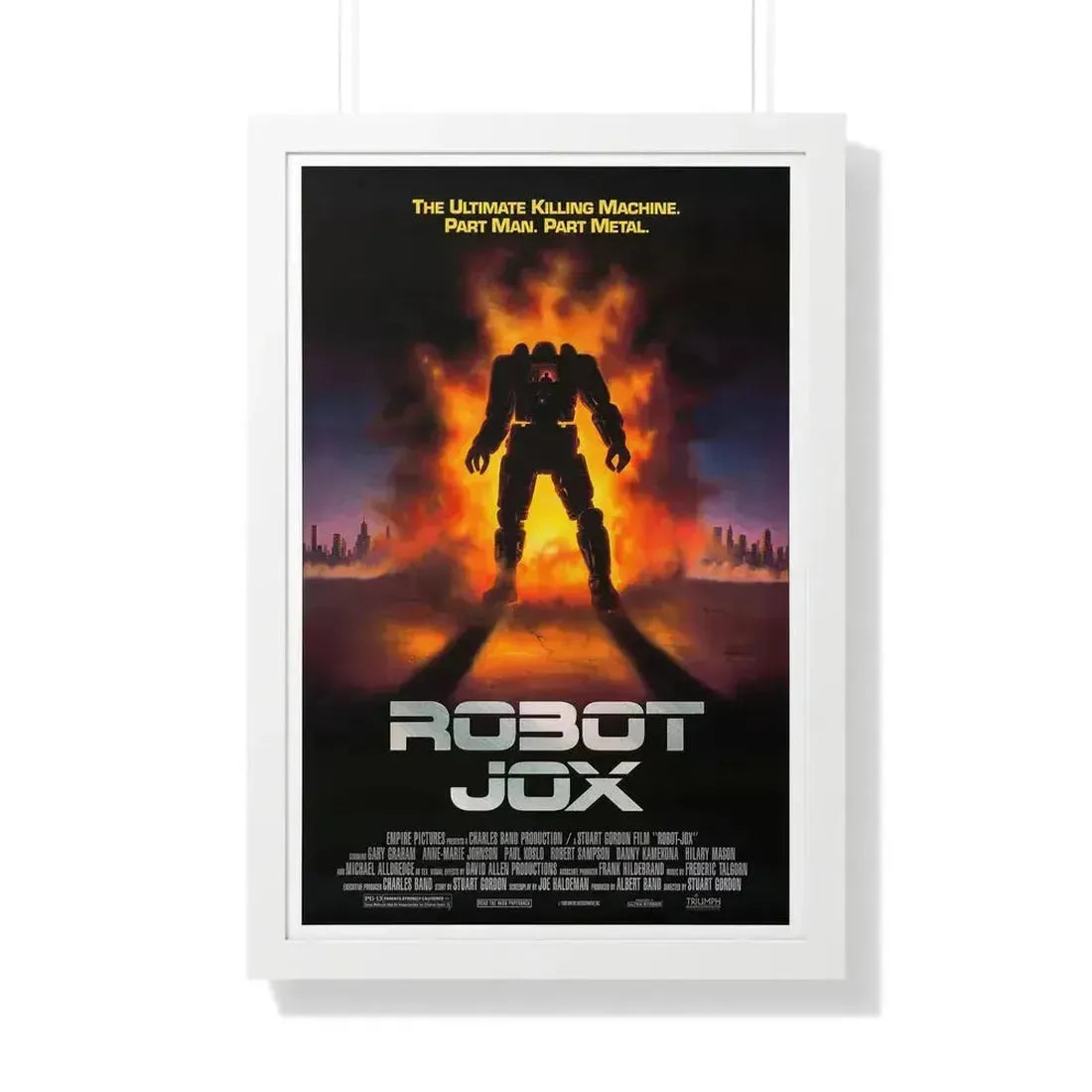 ROBOTJOX (TEASER) 1989 - Framed Movie Poster 20" x 30" White - The Sticker Space