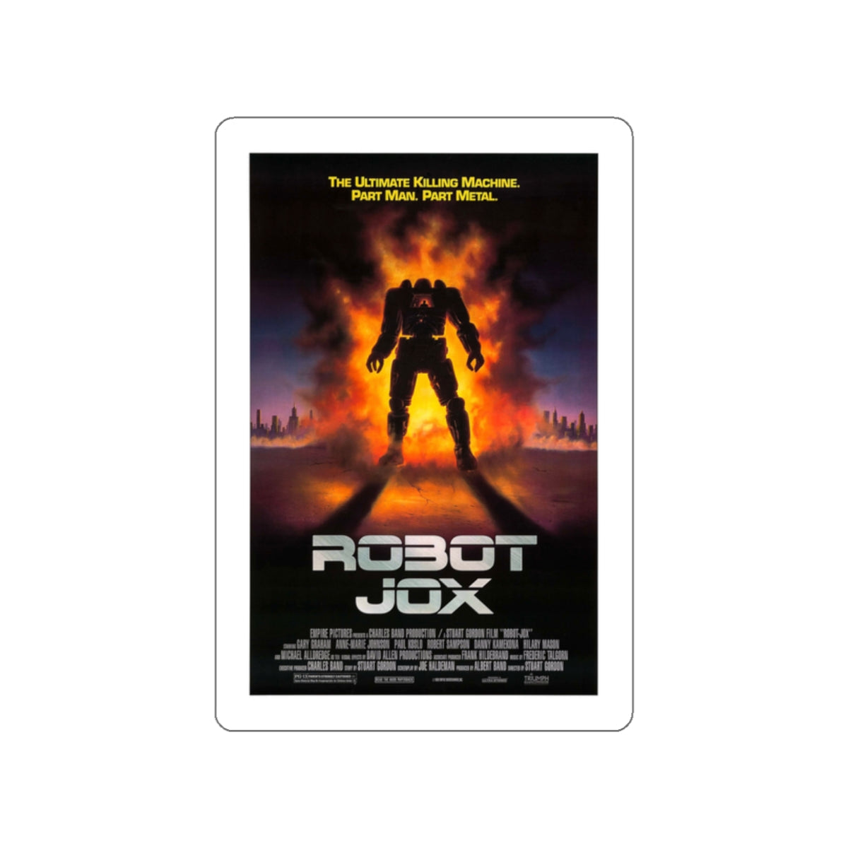 ROBOTJOX (TEASER) 1989 Movie Poster STICKER Vinyl Die-Cut Decal-White-The Sticker Space