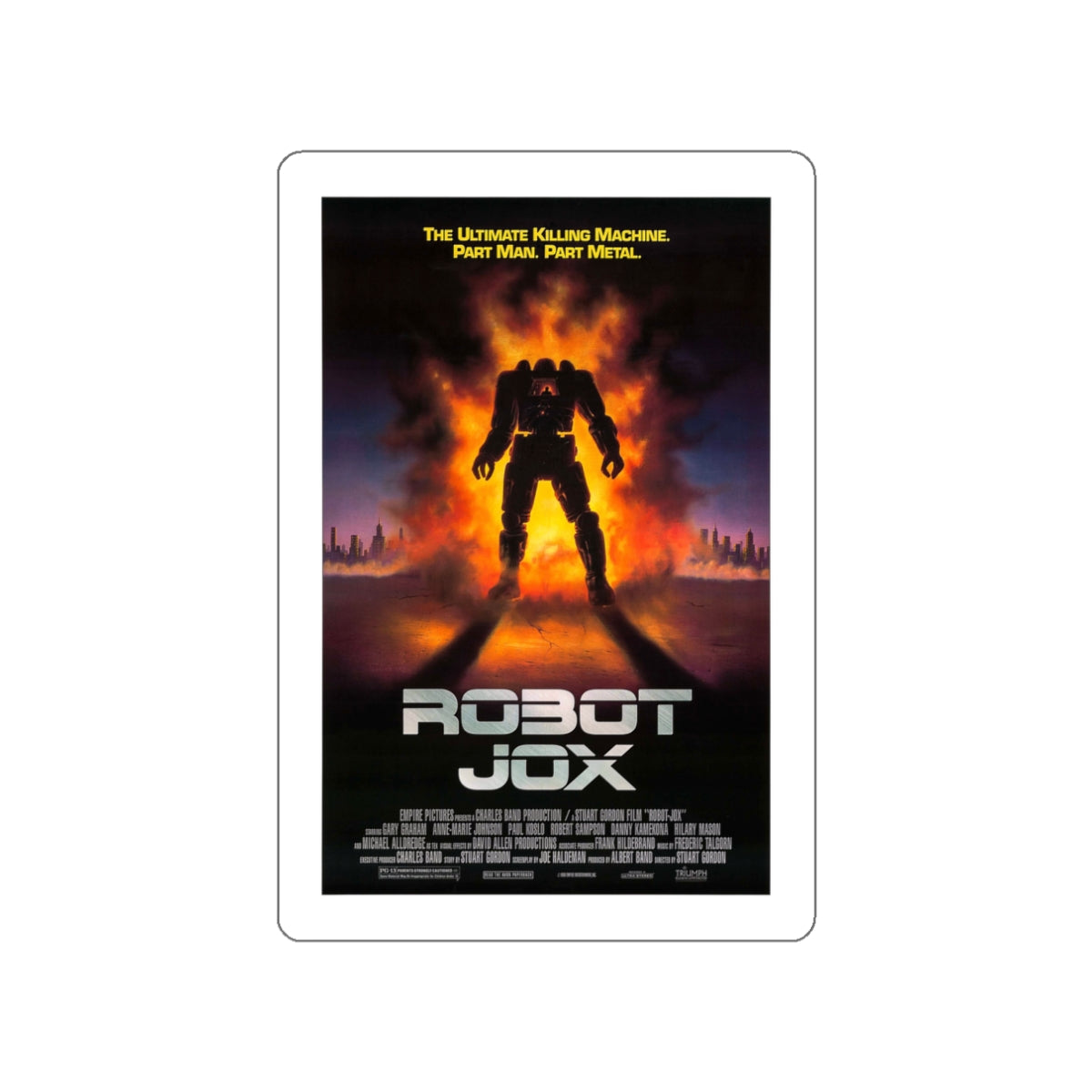 ROBOTJOX (TEASER) 1989 Movie Poster STICKER Vinyl Die-Cut Decal-White-The Sticker Space