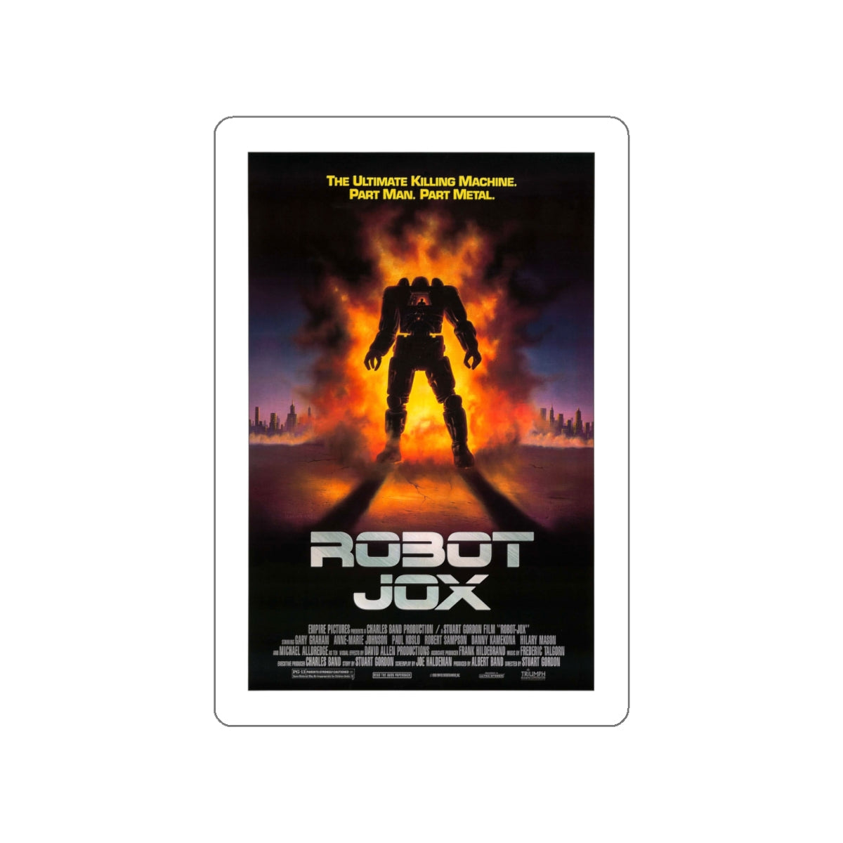 ROBOTJOX (TEASER) 1989 Movie Poster STICKER Vinyl Die-Cut Decal-White-The Sticker Space