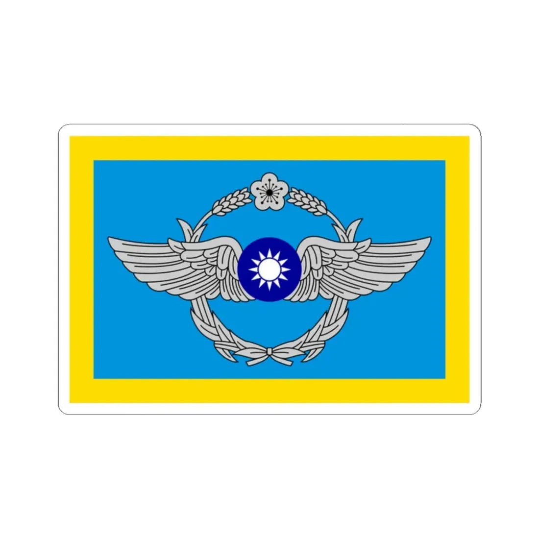 ROC Commanding General of Air Force Flag (China) STICKER Vinyl Kiss-Cut Decal 2 Inch White - The Sticker Space