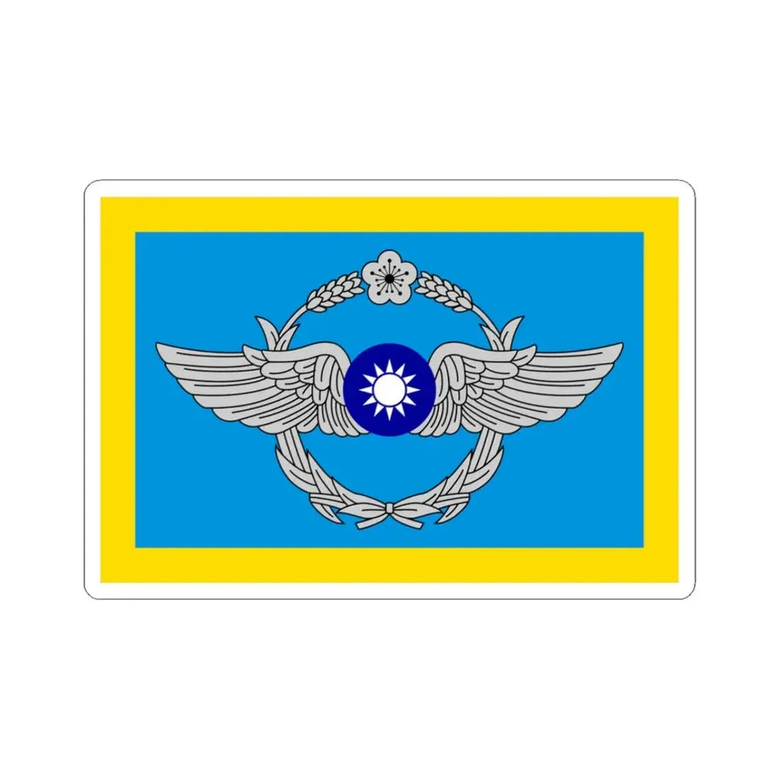 ROC Commanding General of Air Force Flag (China) STICKER Vinyl Kiss-Cut Decal 3 Inch White - The Sticker Space