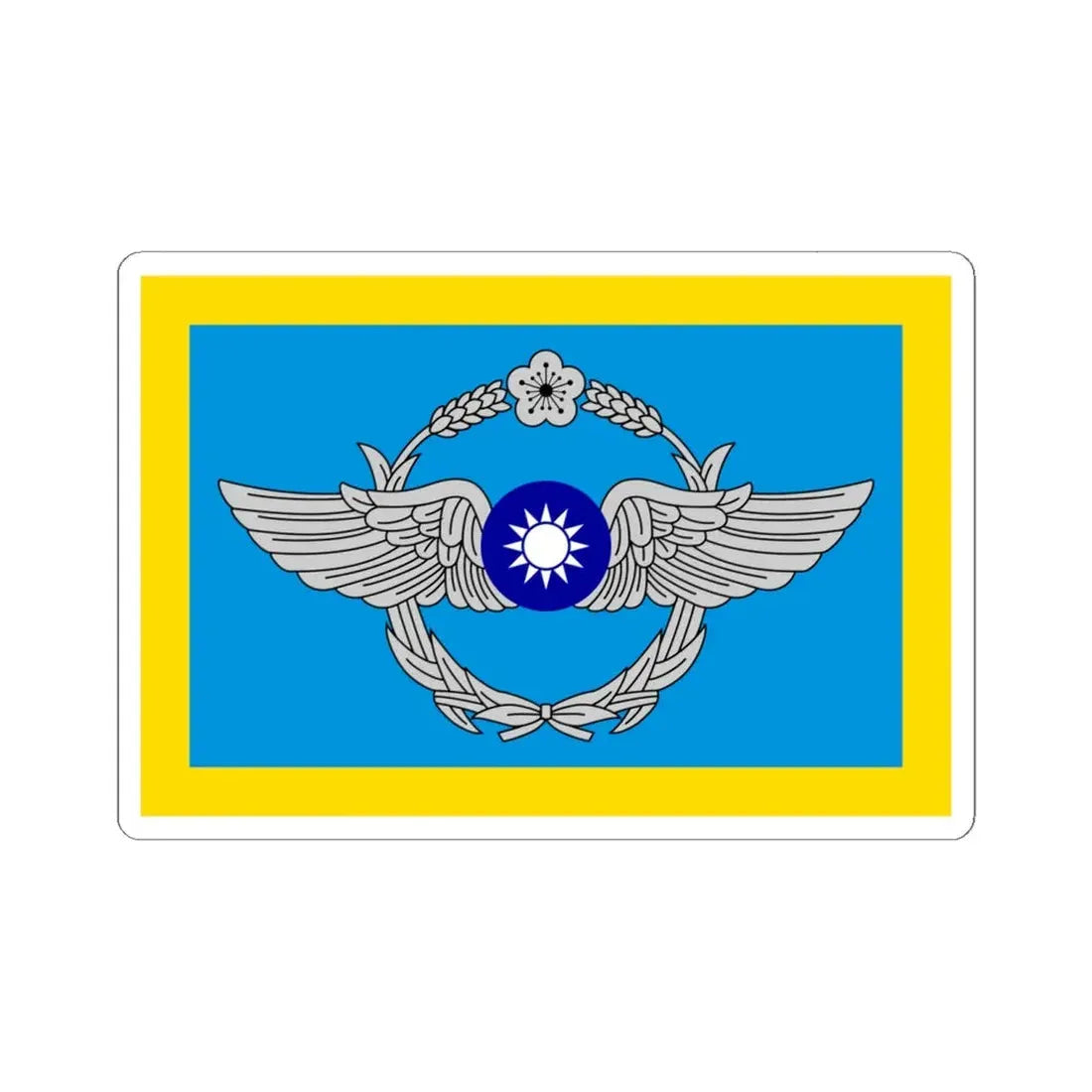 ROC Commanding General of Air Force Flag (China) STICKER Vinyl Kiss-Cut Decal 6 Inch White - The Sticker Space