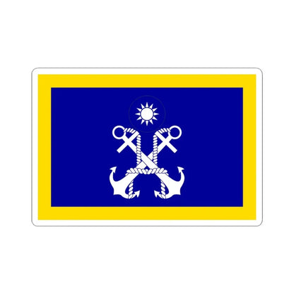 ROC Commanding General of Navy Flag (China) STICKER Vinyl Kiss-Cut Decal 3 Inch White - The Sticker Space