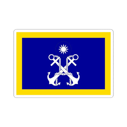 ROC Commanding General of Navy Flag (China) STICKER Vinyl Kiss-Cut Decal 4 Inch White - The Sticker Space