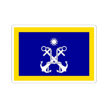 ROC Commanding General of Navy Flag (China) STICKER Vinyl Kiss-Cut Decal 6 Inch White - The Sticker Space