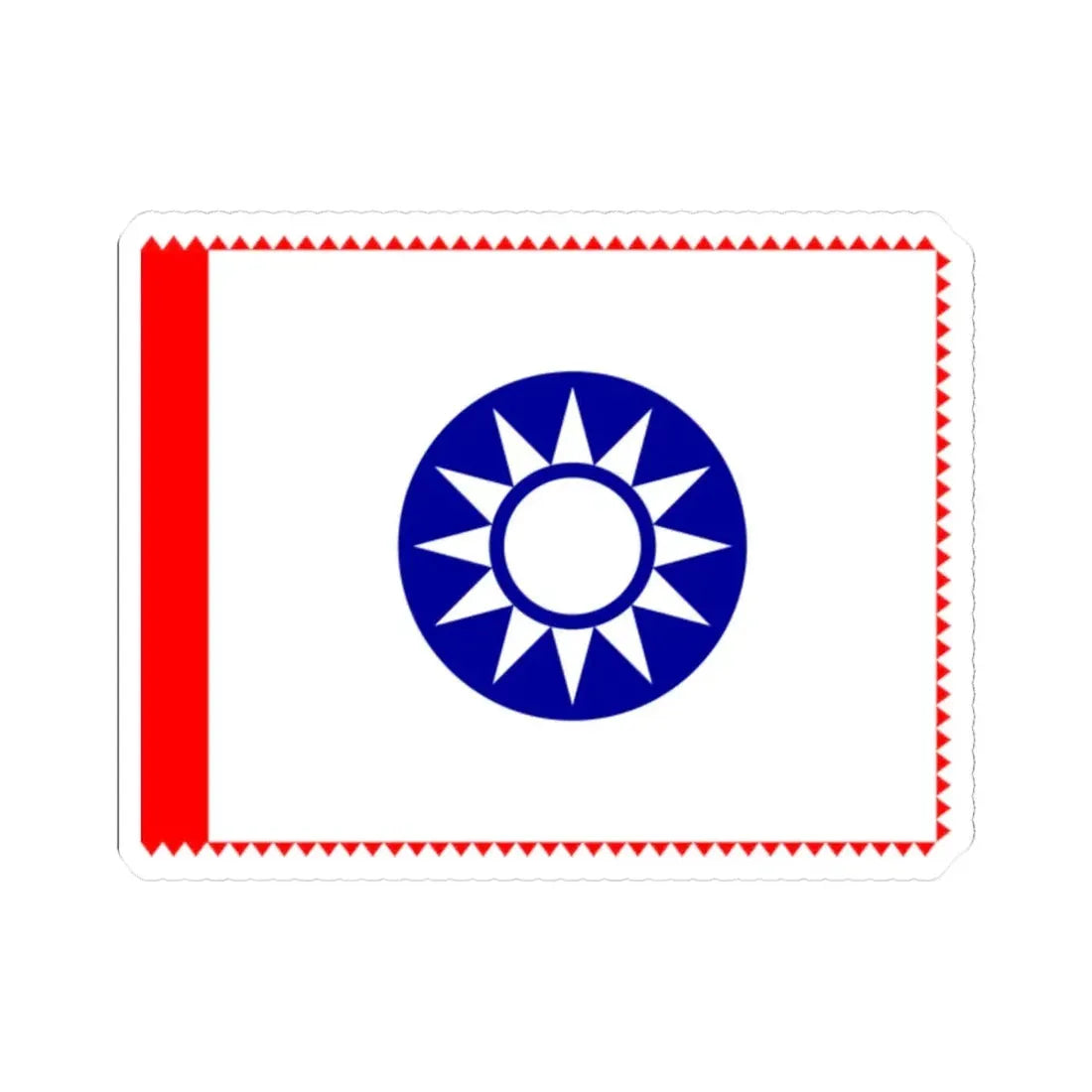 ROC County Guard Flag 1932-1949 (China) STICKER Vinyl Kiss-Cut Decal 2 Inch White - The Sticker Space
