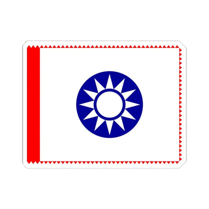 ROC County Guard Flag 1932-1949 (China) STICKER Vinyl Kiss-Cut Decal 4 Inch White - The Sticker Space
