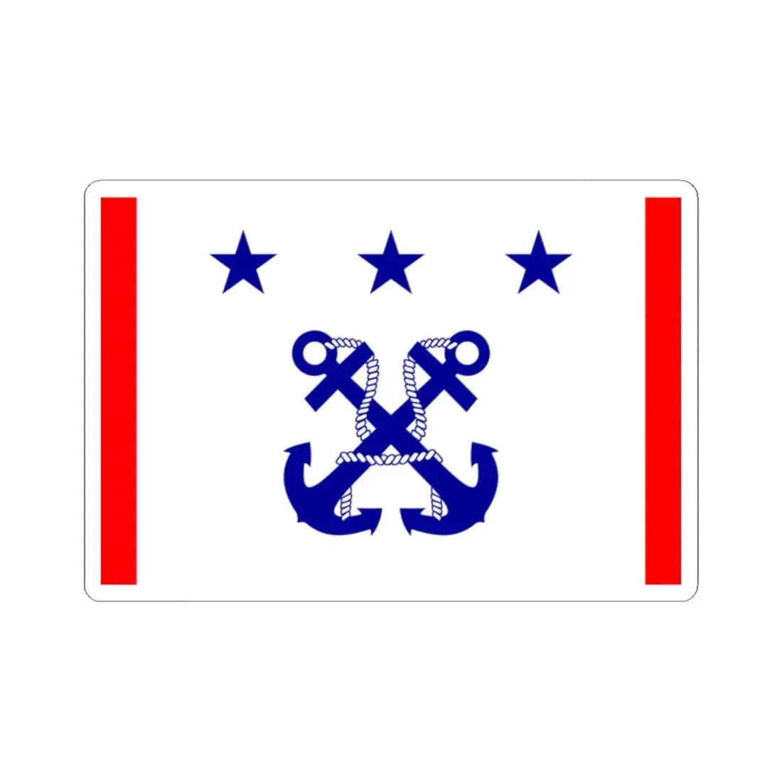 ROC Deputy Chiefs of General Staffs Flag 1947 (China) STICKER Vinyl Kiss-Cut Decal 2 Inch White - The Sticker Space