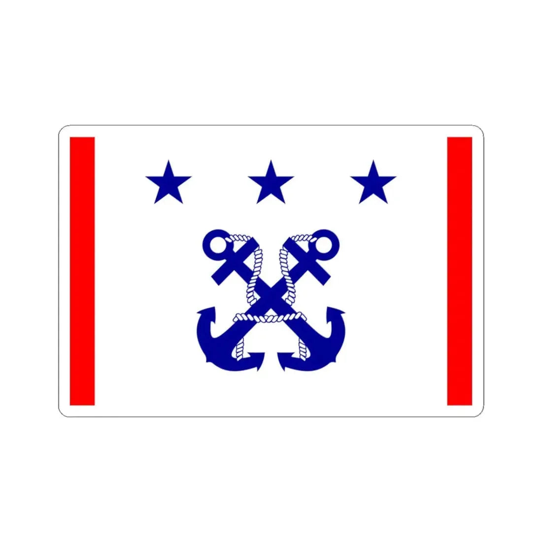 ROC Deputy Chiefs of General Staffs Flag 1947 (China) STICKER Vinyl Kiss-Cut Decal 3 Inch White - The Sticker Space