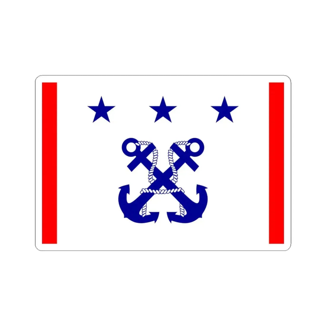 ROC Deputy Chiefs of General Staffs Flag 1947 (China) STICKER Vinyl Kiss-Cut Decal 4 Inch White - The Sticker Space