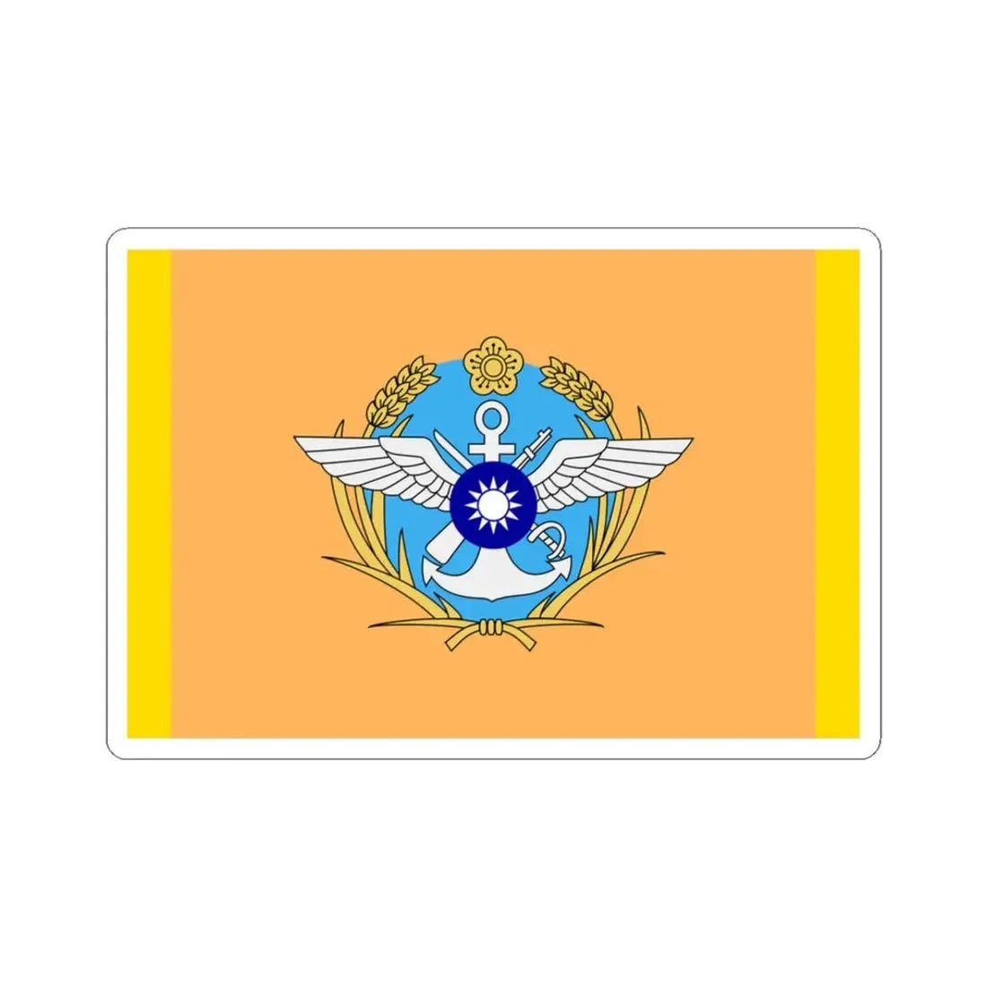 ROC Deputy Chiefs of General Staffs Flag (China) STICKER Vinyl Kiss-Cut Decal 3 Inch White - The Sticker Space