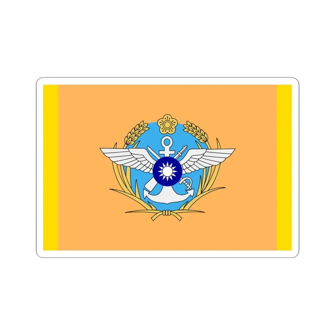 ROC Deputy Chiefs of General Staffs Flag (China) STICKER Vinyl Kiss-Cut Decal 4 Inch White - The Sticker Space