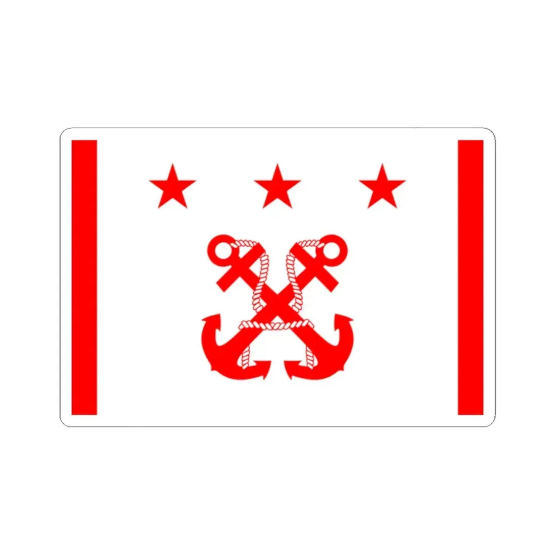 ROC Deputy Minister of National Defense Flag 1947 (China) STICKER Vinyl Kiss-Cut Decal 2 Inch White - The Sticker Space