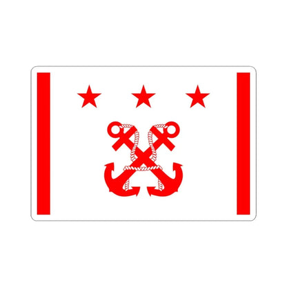 ROC Deputy Minister of National Defense Flag 1947 (China) STICKER Vinyl Kiss-Cut Decal 3 Inch White - The Sticker Space