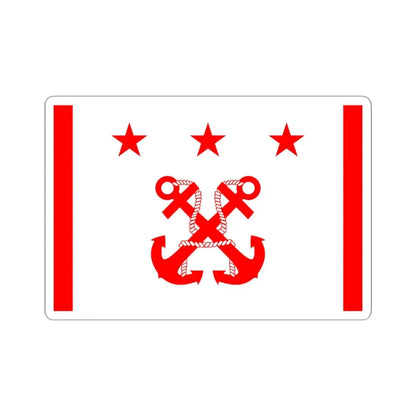ROC Deputy Minister of National Defense Flag 1947 (China) STICKER Vinyl Kiss-Cut Decal 4 Inch White - The Sticker Space