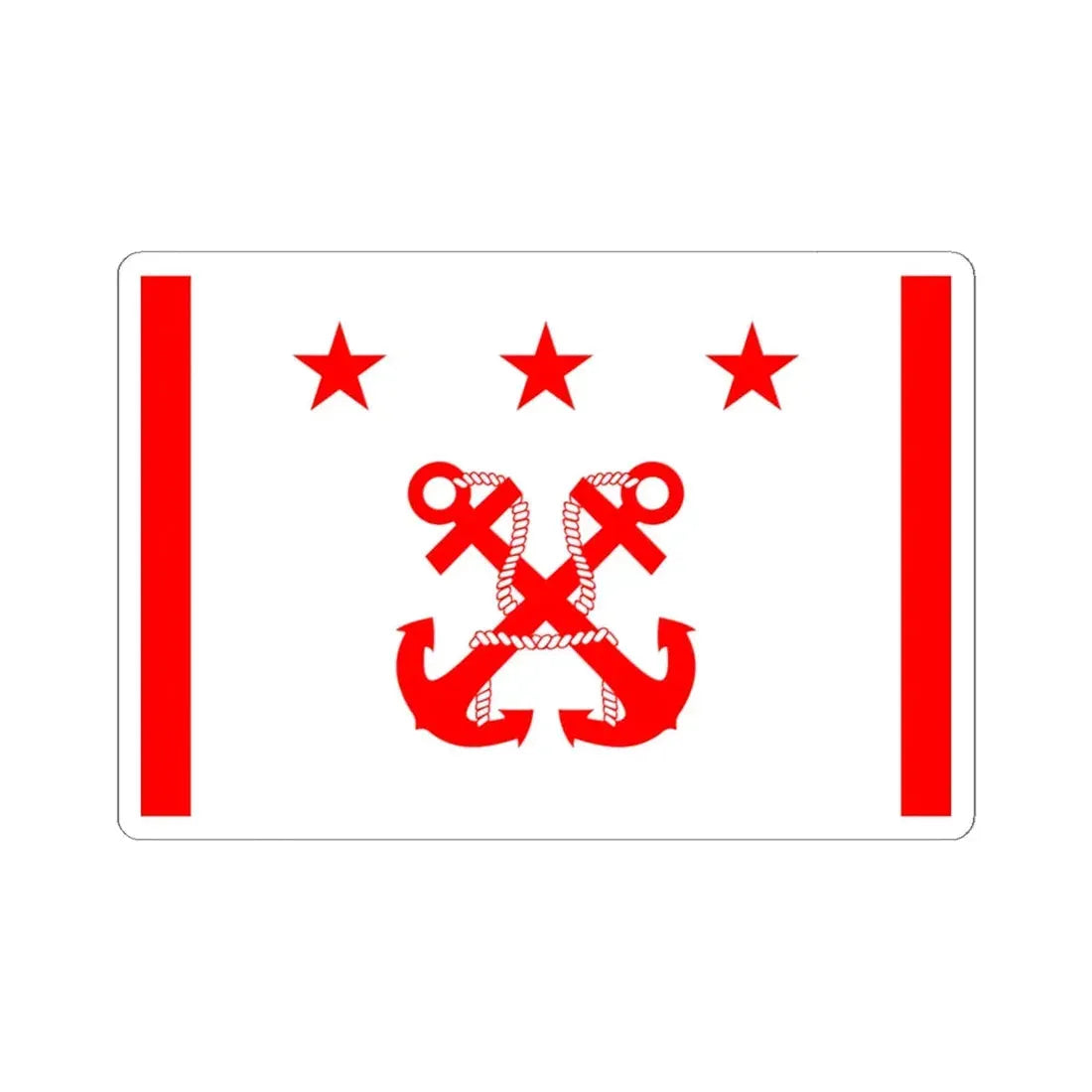 ROC Deputy Minister of National Defense Flag 1947 (China) STICKER Vinyl Kiss-Cut Decal 6 Inch White - The Sticker Space