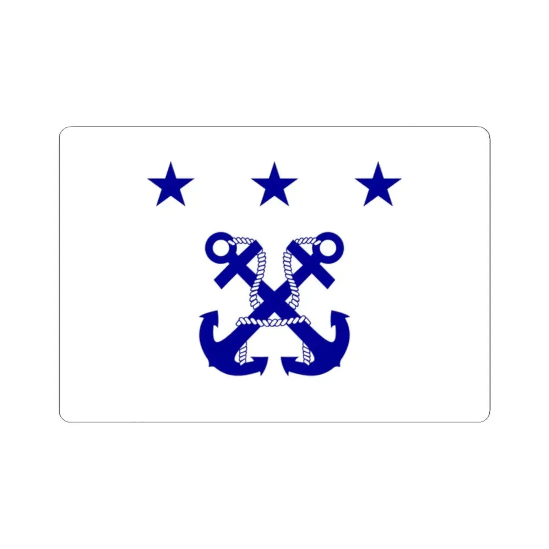 ROC General Chief of Staff of the Ministry of National Defense Flag 1947 (China) STICKER Vinyl Kiss-Cut Decal 2 Inch White - The Sticker Space