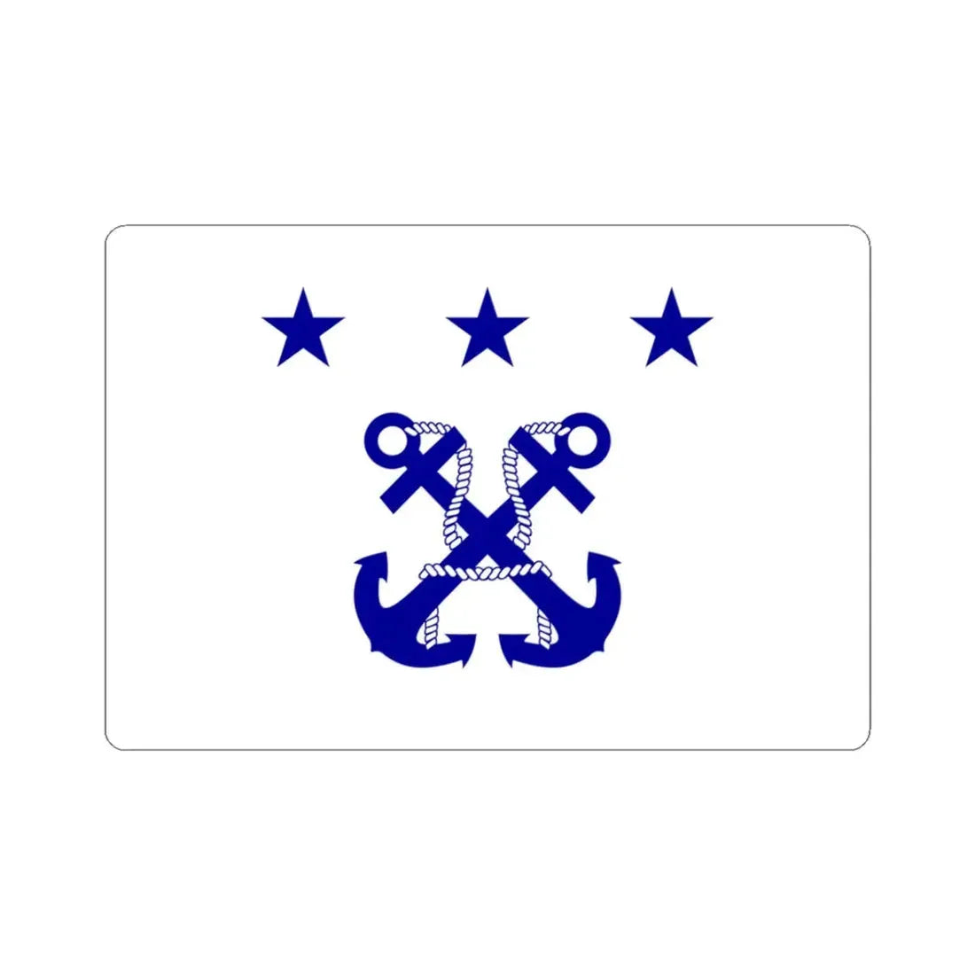 ROC General Chief of Staff of the Ministry of National Defense Flag 1947 (China) STICKER Vinyl Kiss-Cut Decal 3 Inch White - The Sticker Space