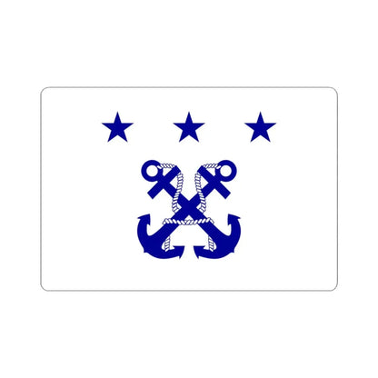 ROC General Chief of Staff of the Ministry of National Defense Flag 1947 (China) STICKER Vinyl Kiss-Cut Decal 3 Inch White - The Sticker Space