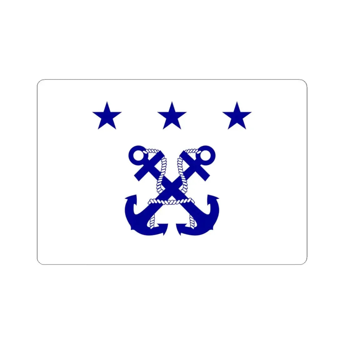 ROC General Chief of Staff of the Ministry of National Defense Flag 1947 (China) STICKER Vinyl Kiss-Cut Decal 4 Inch White - The Sticker Space