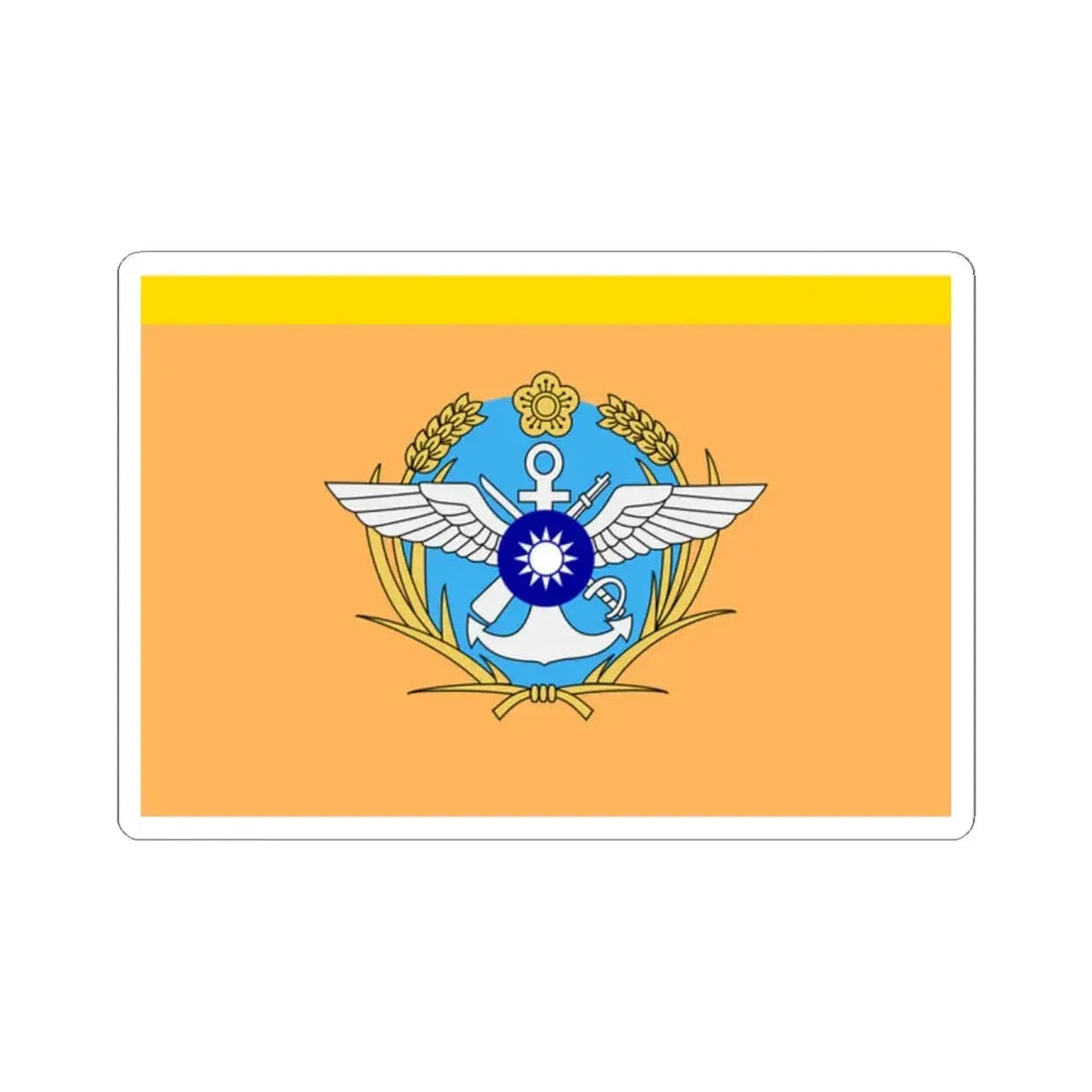 ROC General Political Warfare Department Directors Flag (China) STICKER Vinyl Kiss-Cut Decal 2 Inch White - The Sticker Space