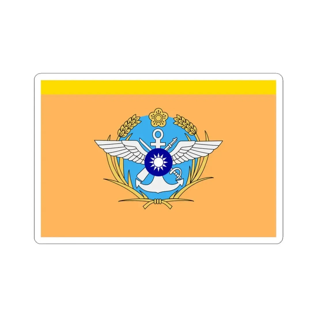 ROC General Political Warfare Department Directors Flag (China) STICKER Vinyl Kiss-Cut Decal 3 Inch White - The Sticker Space