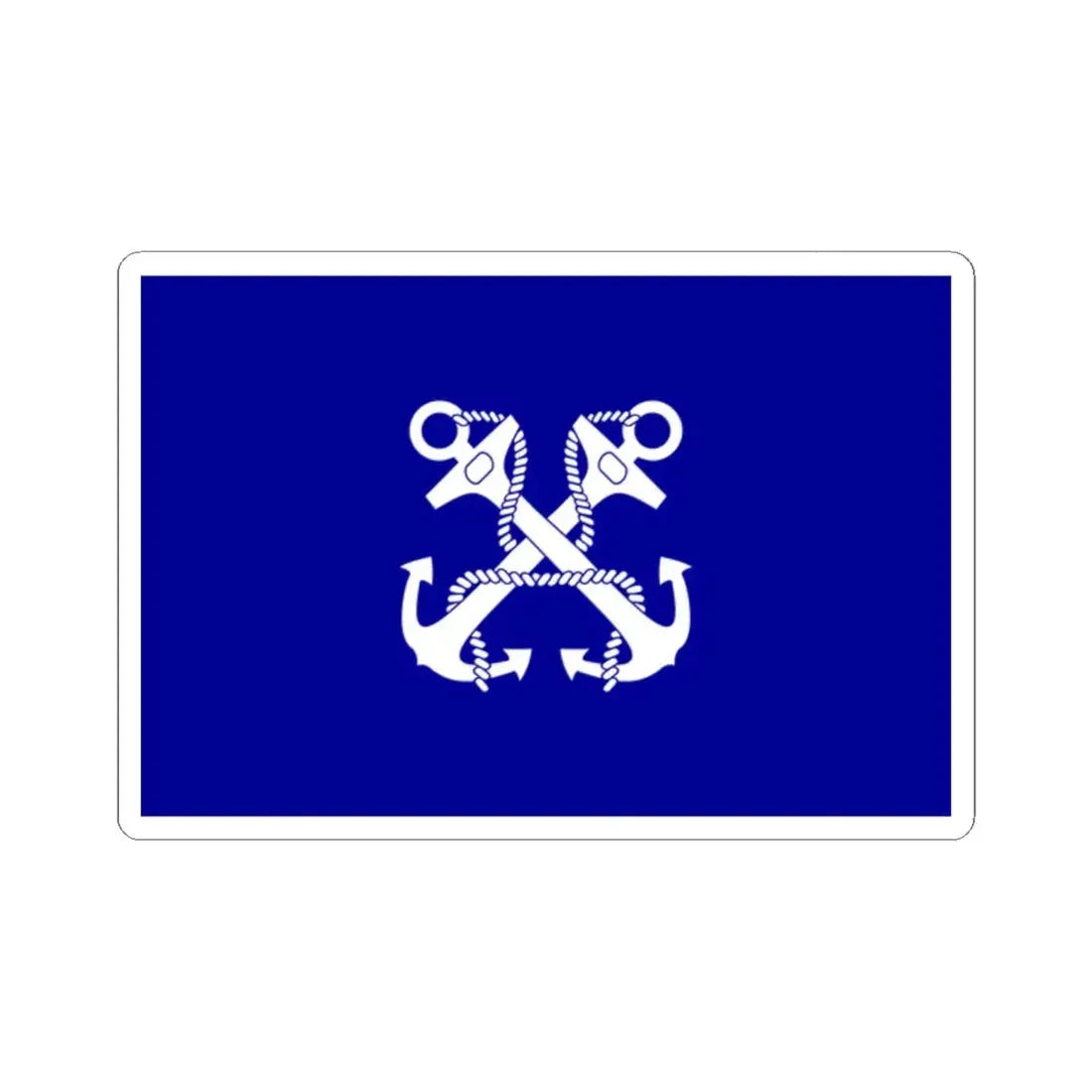 ROC Minister of Marine Flag (China) STICKER Vinyl Kiss-Cut Decal 2 Inch White - The Sticker Space