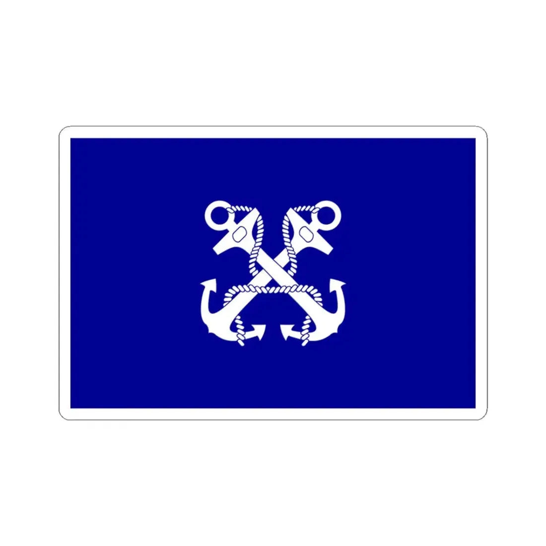 ROC Minister of Marine Flag (China) STICKER Vinyl Kiss-Cut Decal 3 Inch White - The Sticker Space