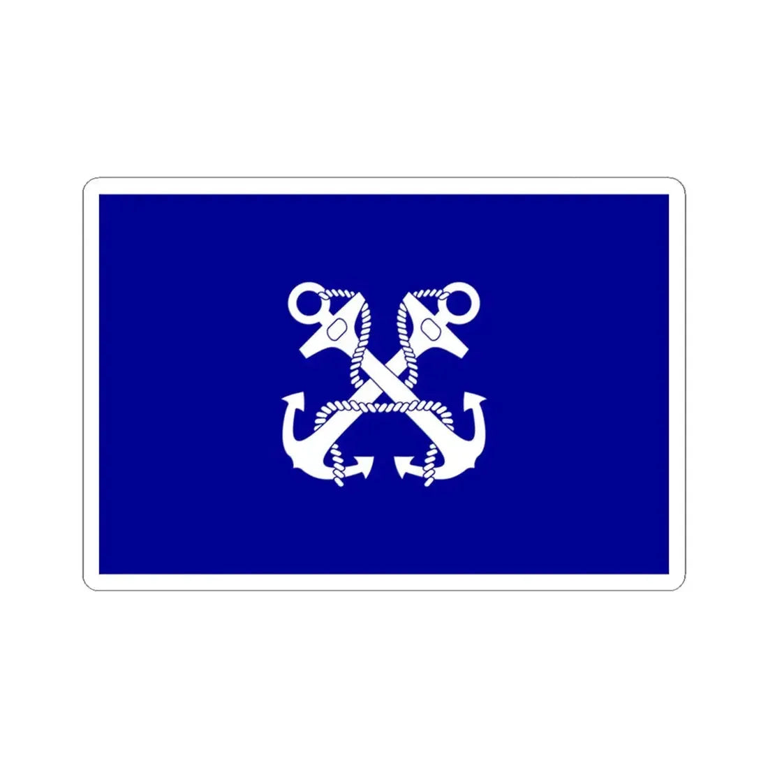 ROC Minister of Marine Flag (China) STICKER Vinyl Kiss-Cut Decal 4 Inch White - The Sticker Space