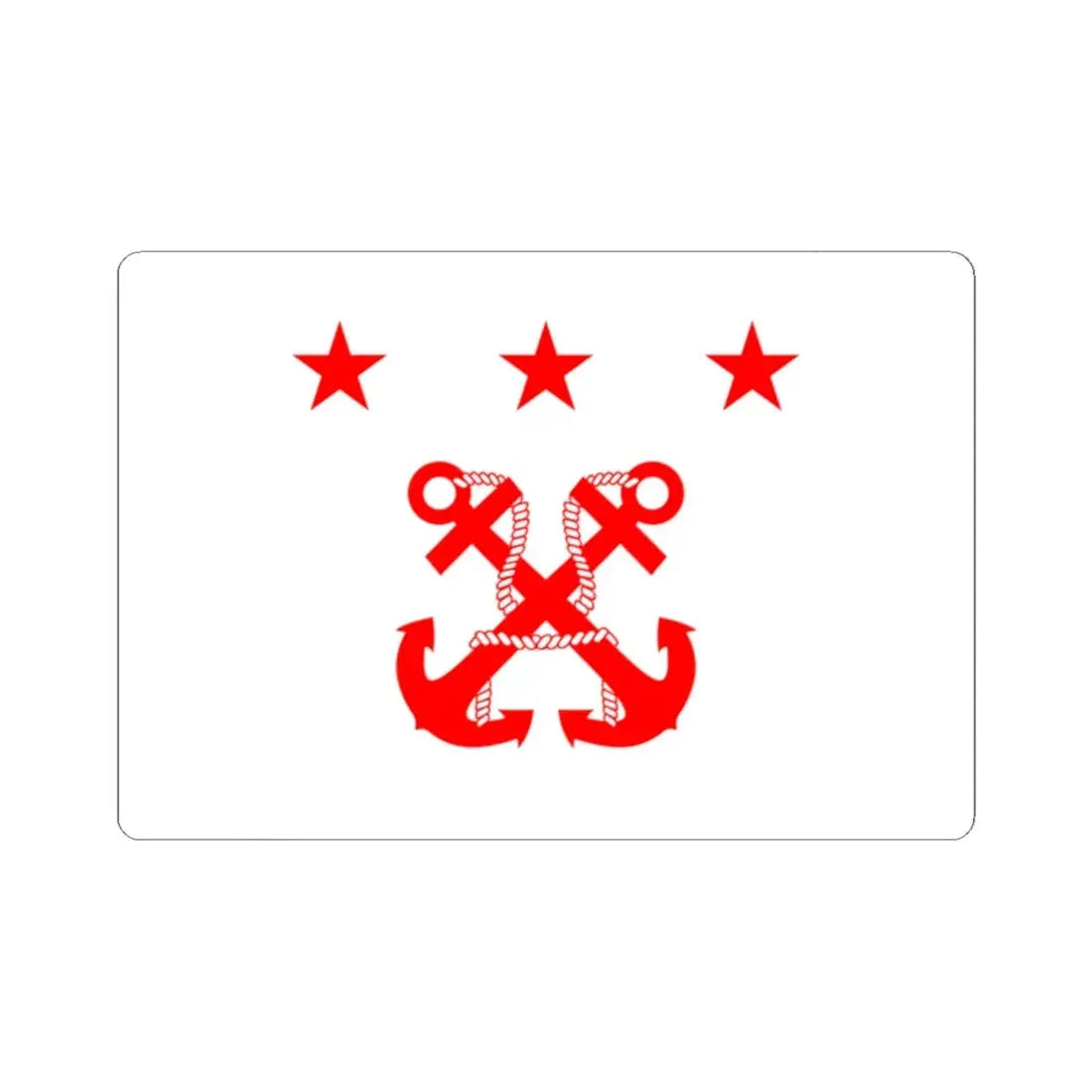 ROC Minister of National Defense Flag 1947 (China) STICKER Vinyl Kiss-Cut Decal 2 Inch White - The Sticker Space