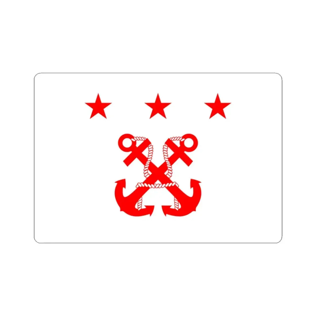 ROC Minister of National Defense Flag 1947 (China) STICKER Vinyl Kiss-Cut Decal 3 Inch White - The Sticker Space