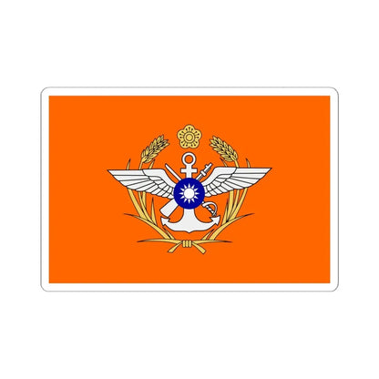 ROC Ministry of National Defense Flag (China) STICKER Vinyl Kiss-Cut Decal 6 Inch White - The Sticker Space