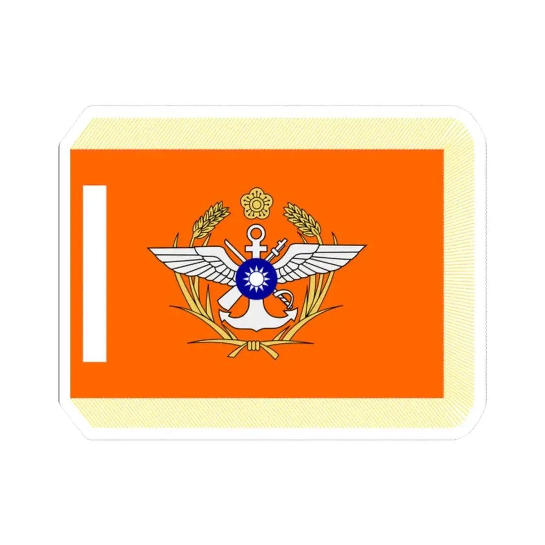 ROC MND Unit Flag (China) STICKER Vinyl Kiss-Cut Decal 2 Inch White - The Sticker Space