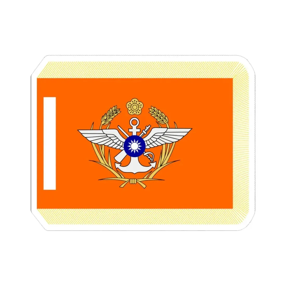 ROC MND Unit Flag (China) STICKER Vinyl Kiss-Cut Decal 3 Inch White - The Sticker Space