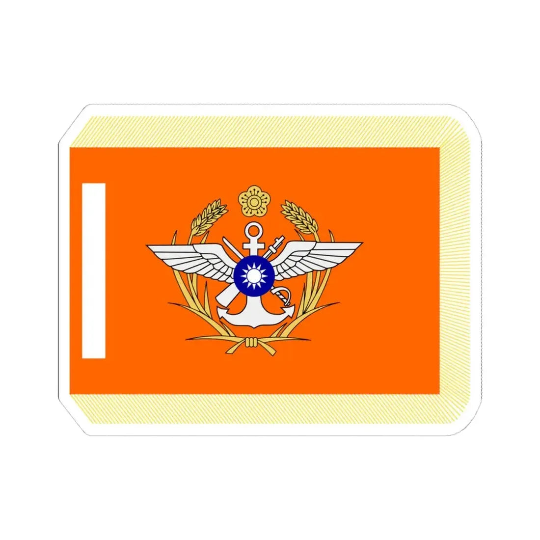 ROC MND Unit Flag (China) STICKER Vinyl Kiss-Cut Decal 4 Inch White - The Sticker Space