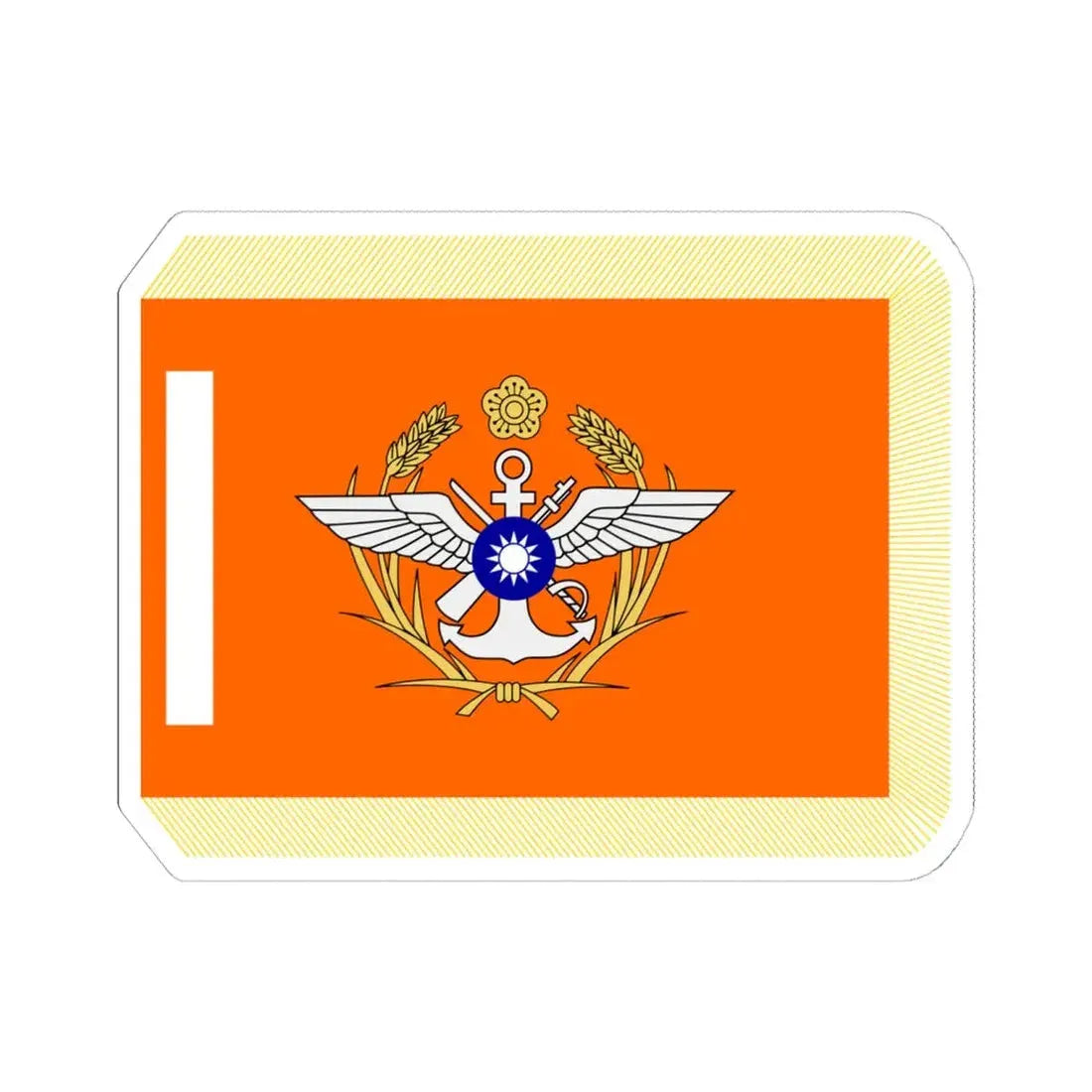 ROC MND Unit Flag (China) STICKER Vinyl Kiss-Cut Decal 6 Inch White - The Sticker Space