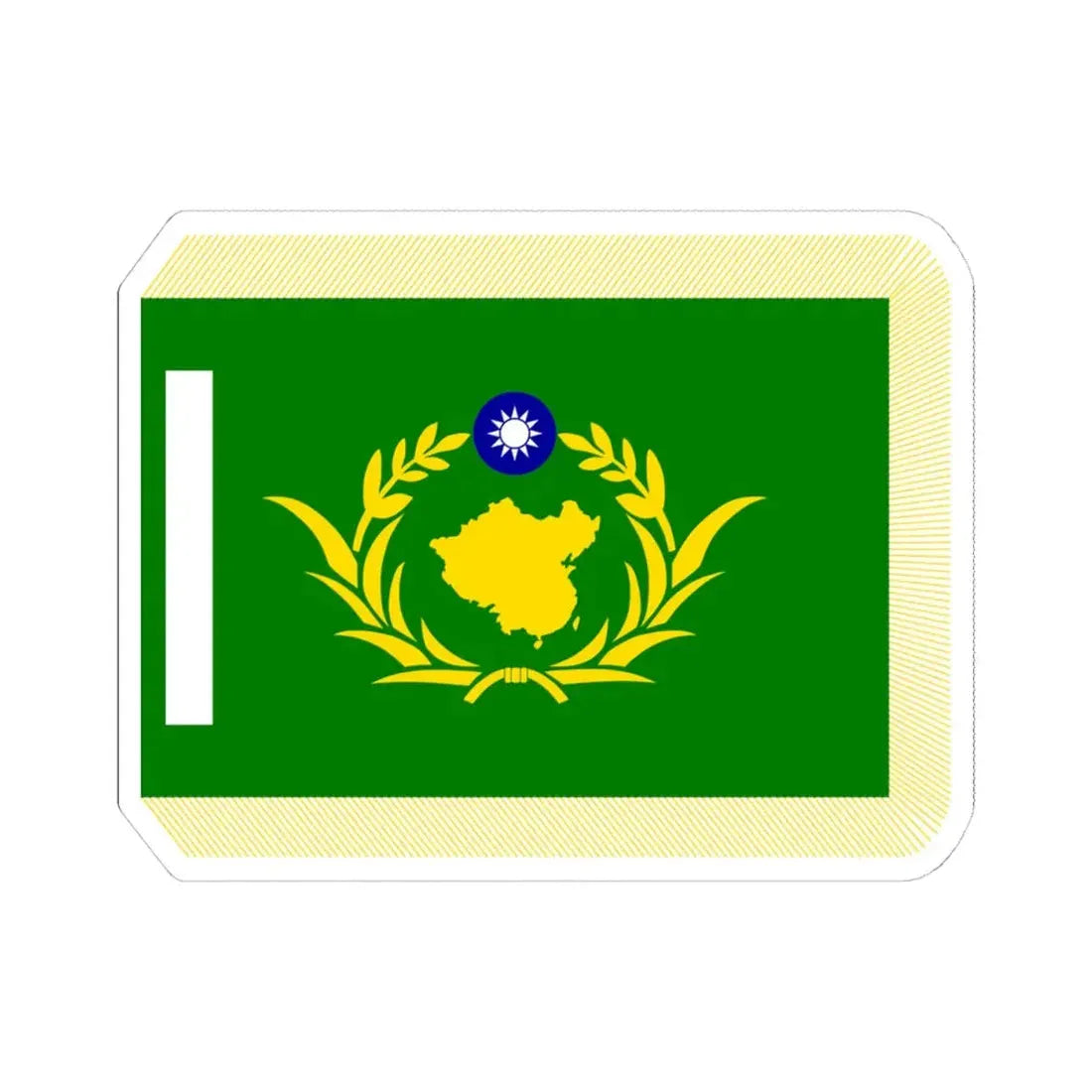 ROC RMF Unit Flag former (China) STICKER Vinyl Kiss-Cut Decal 4 Inch White - The Sticker Space