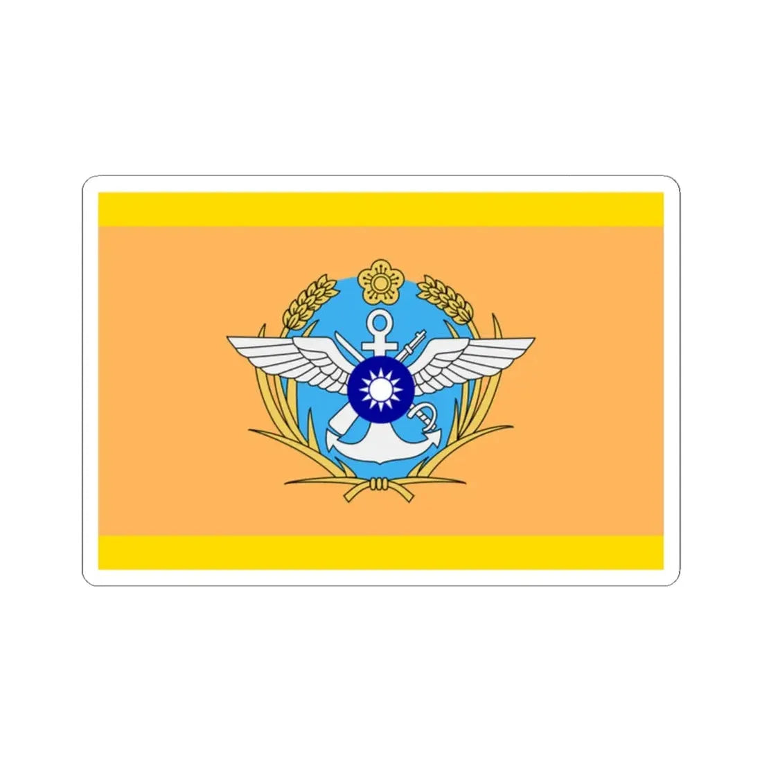 ROC Vice Chief of General Staffs Flag (China) STICKER Vinyl Kiss-Cut Decal 2 Inch White - The Sticker Space
